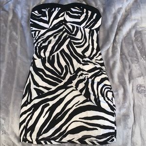 Zebra print mini dress